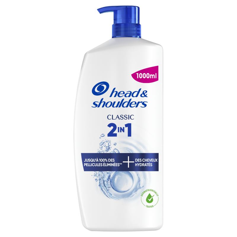 HEAD & Shoulders Classic 2-in-1 Anti-Roos Shampoo + Conditioner - 1000 ml - Pomp