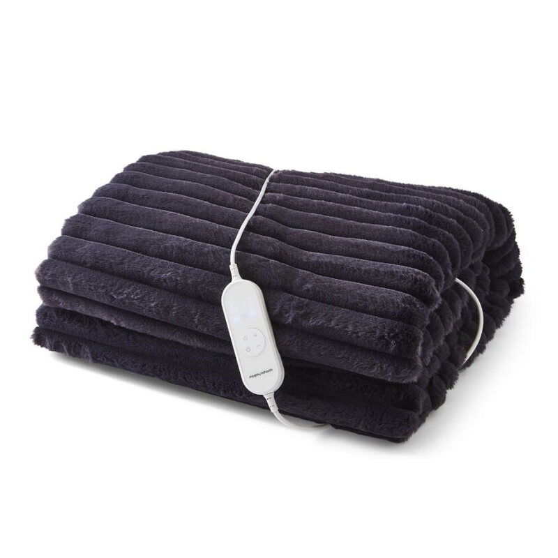 EverCosy Lux Small Heated Throw – Navy, 610102