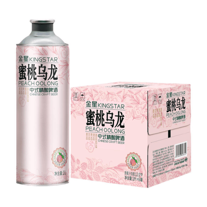 Kingstar Peach Oolong Chinese Craft Beer Full Case 6X1l