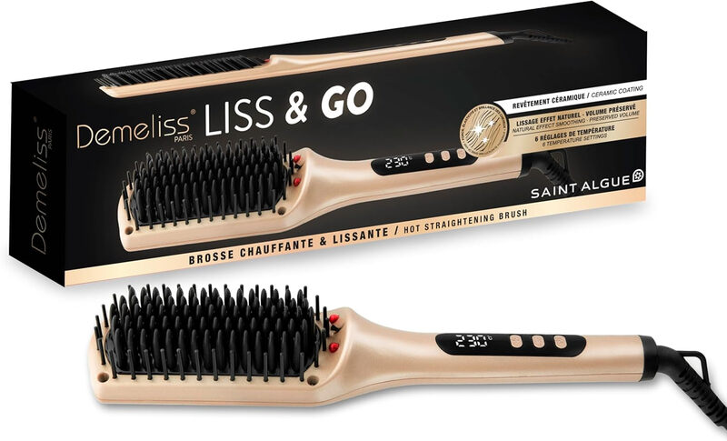 Brosse chauffante et lissante DEMELISS 21350 LISS&GO 6 températures Jusquà 230° C - vue 3