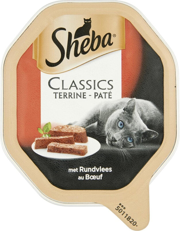 Sheba Classics Pâté en Pot Bœuf Nourriture pour Chat 85 g
