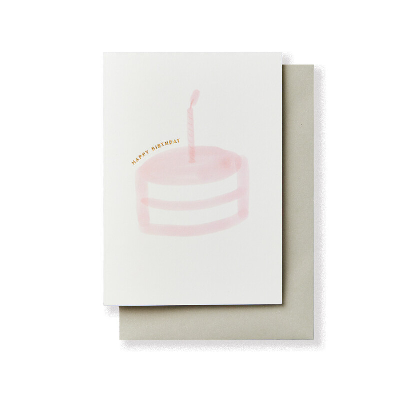 Pink Birthday Cake Card