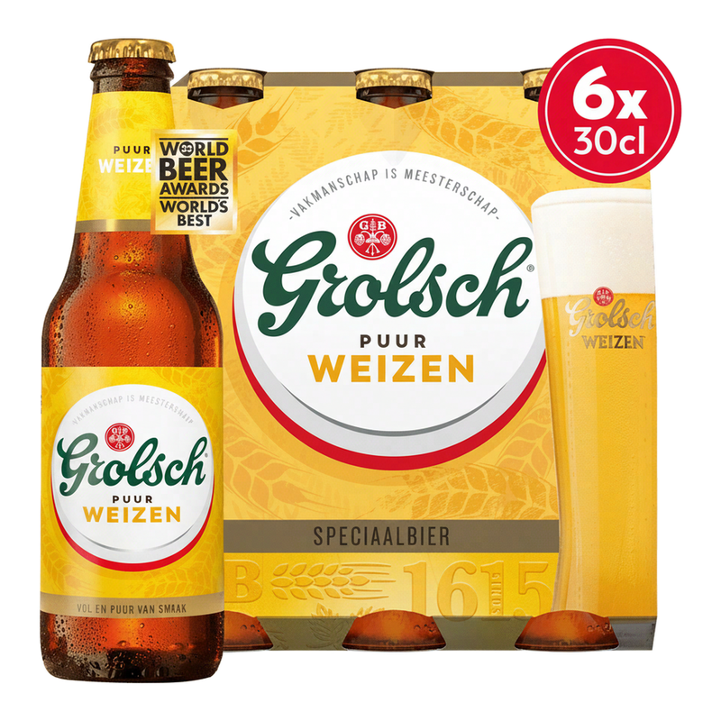 Grolsch Weizen Bier - 6 x 300 ml