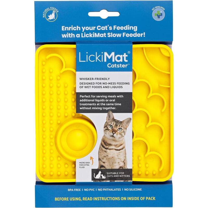 Catster Cat Slow Feeder Yellow