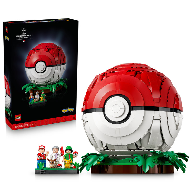 LEGO Pokémon 72154 Pokéball mit Beeindruckenden Trainermomenten Bauset - Sammelbares Konstruktionsspielzeug für Kinder