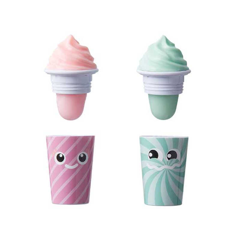 Set of 2 Milkshake Lip Balms, Strawberry & Apple