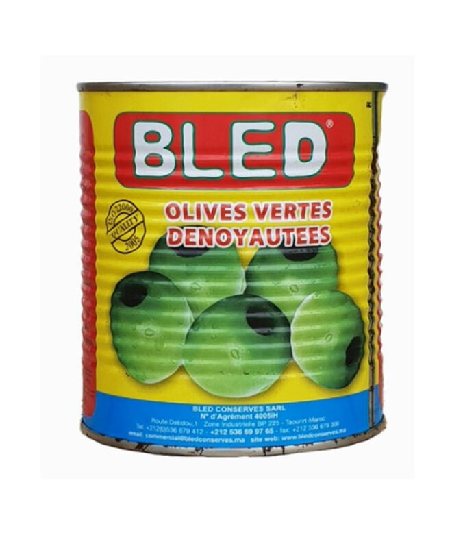 Bled Olives Vertes Dénoyautées - 830 g