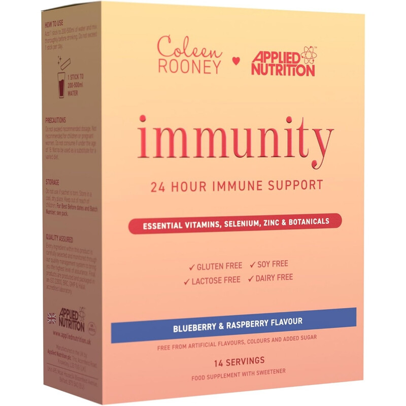 Applied Nutrition Women's Green Colleen Rooney Immunity Stick Packs Blueberry & Raspberry Flavour - 14 Stick Packs