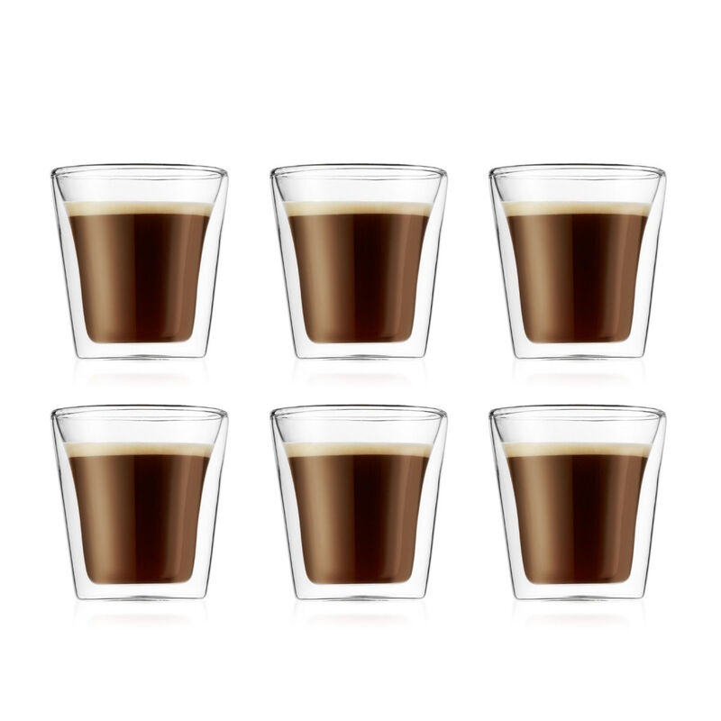 BODUM CANTEEN - 6 Gläser 0,1L - Doppelwandig - Klein