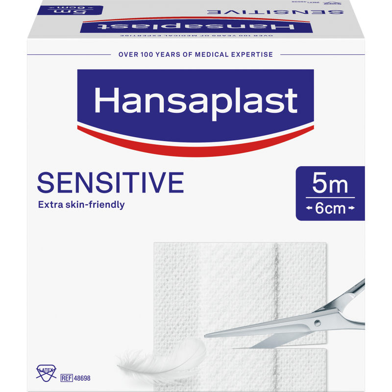 Hansaplast Sensitive Pleisters - Pleisters Op Rol - Wondpleisters - Wondverzorging - 5 m x 6 cm