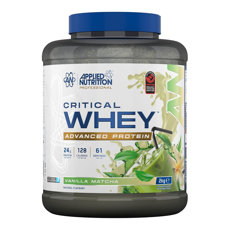 Applied Nutrition Critical Whey Protein Vanilla Matcha Protein Nutrition Powder - 2Kg