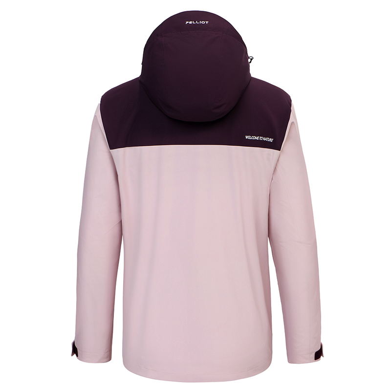 PELLIOT Damenjacke mit Fleecefutter, Farbverlauf Unisex Laufsport Leicht Atmungsaktiv, Pink, Größe M
