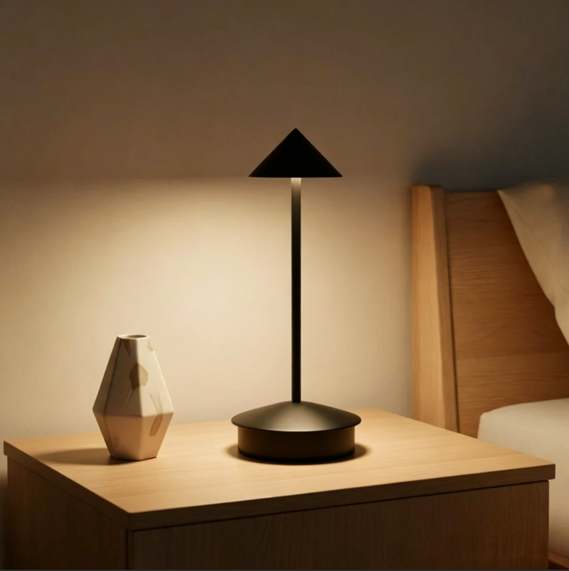 Tischlampe, Wiederaufladbare Und Kabellose Tischlampe Mit Touch-Steuerung, Geeignet für Innen- und Außenbereich, Dimmfunktion, 3000–6000 K, Höhe 29 cm, Farbe Schwarz