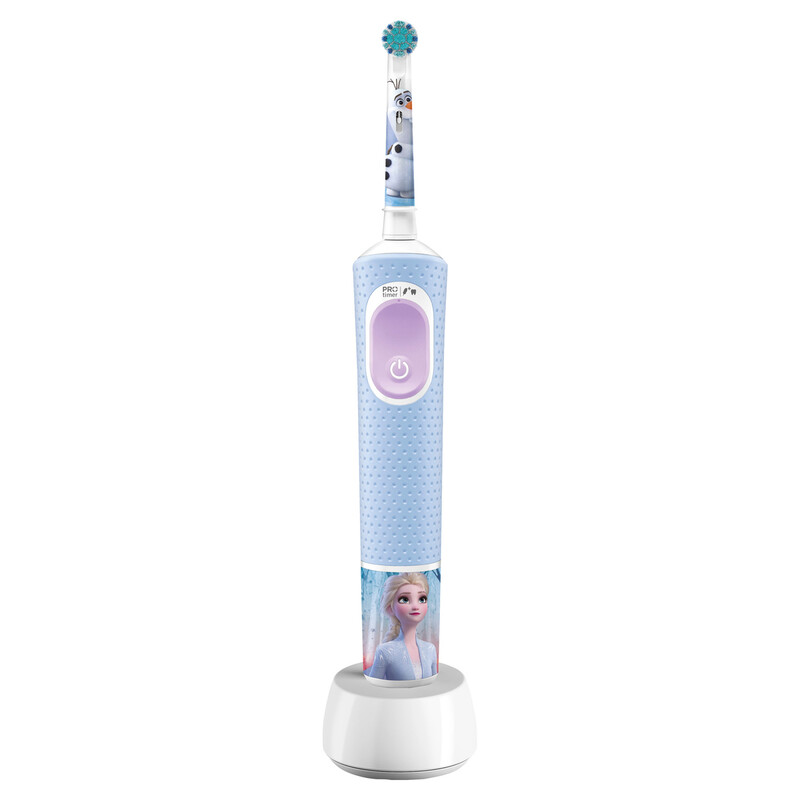 Oral-B Pro Kids Die Eiskönigin Prinzessin elektrische Zahnbürste für Kinder ab 3 Jahren, enthält Sensitive+-Modus für Zahnpflege, extra weiche