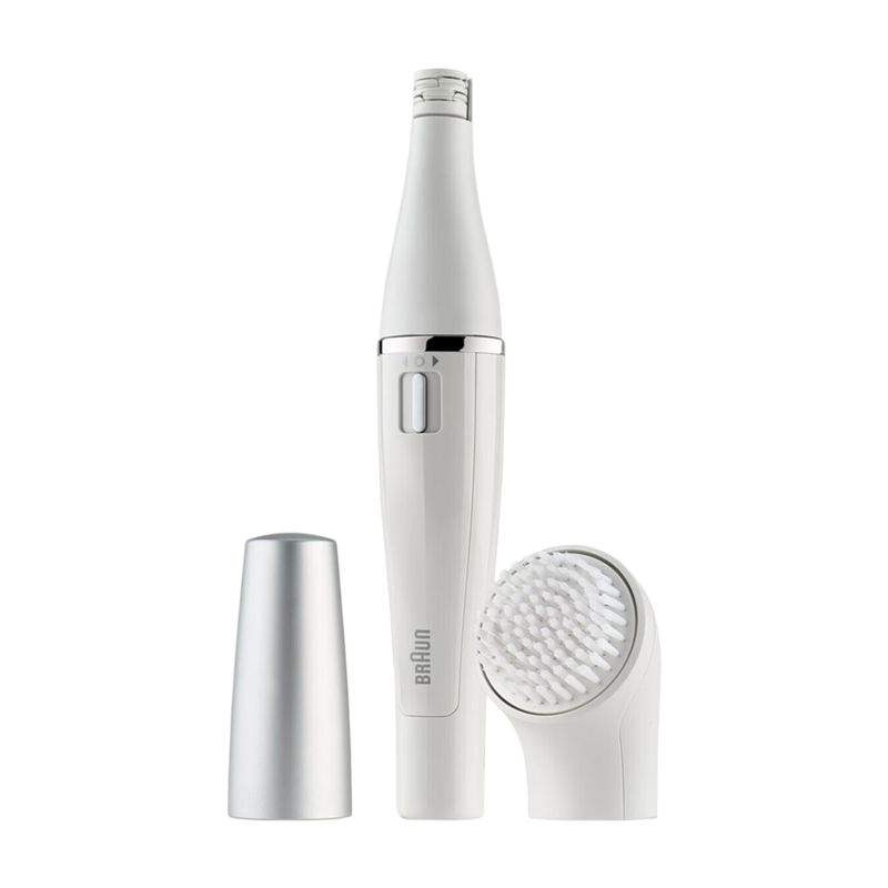 Braun FaceSpa SE810, Face Epilator and Cleansing Brush, 100% Waterproof, White