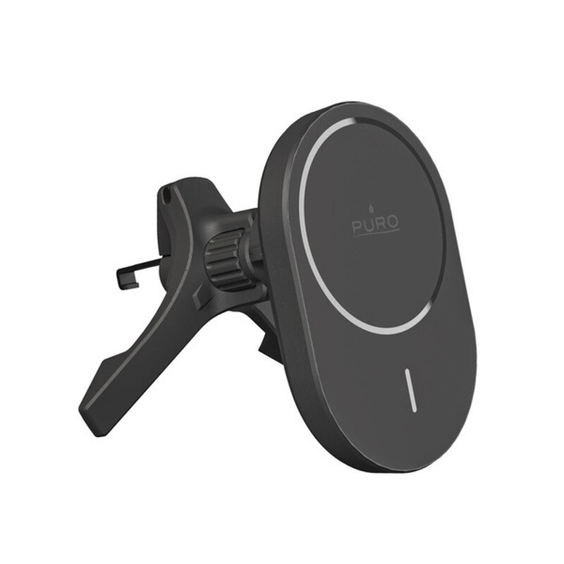 Puro Autohalterung mit Qi2 Ladegerät, MagSafe-kompatibel - Schwarz