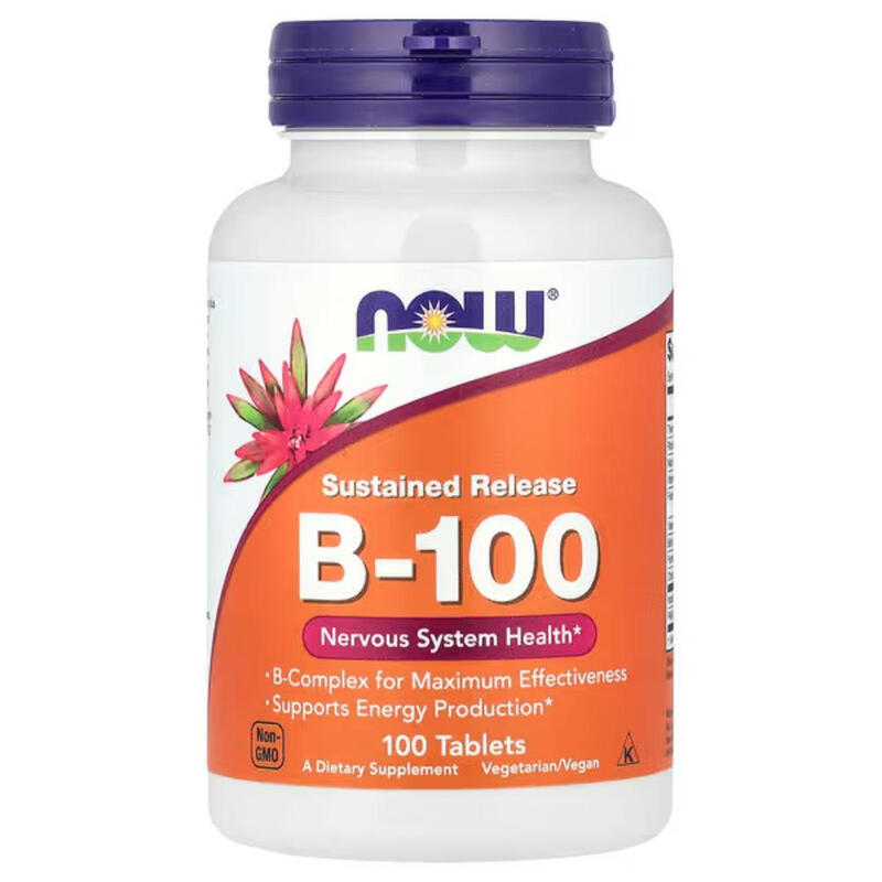 Vitamin B Complex Energy Metabolism Sustained Release - 100 Tablets