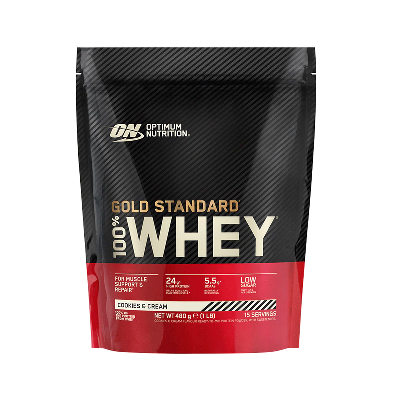 Gold Standard 100% Whey Protein Nutrition Cookies & Cream Flavour - 480g