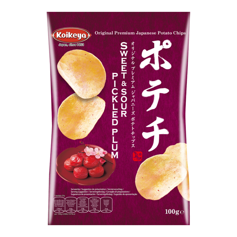 Koikeya Potato Chips Sweet & Sour Pickled Plum 100G