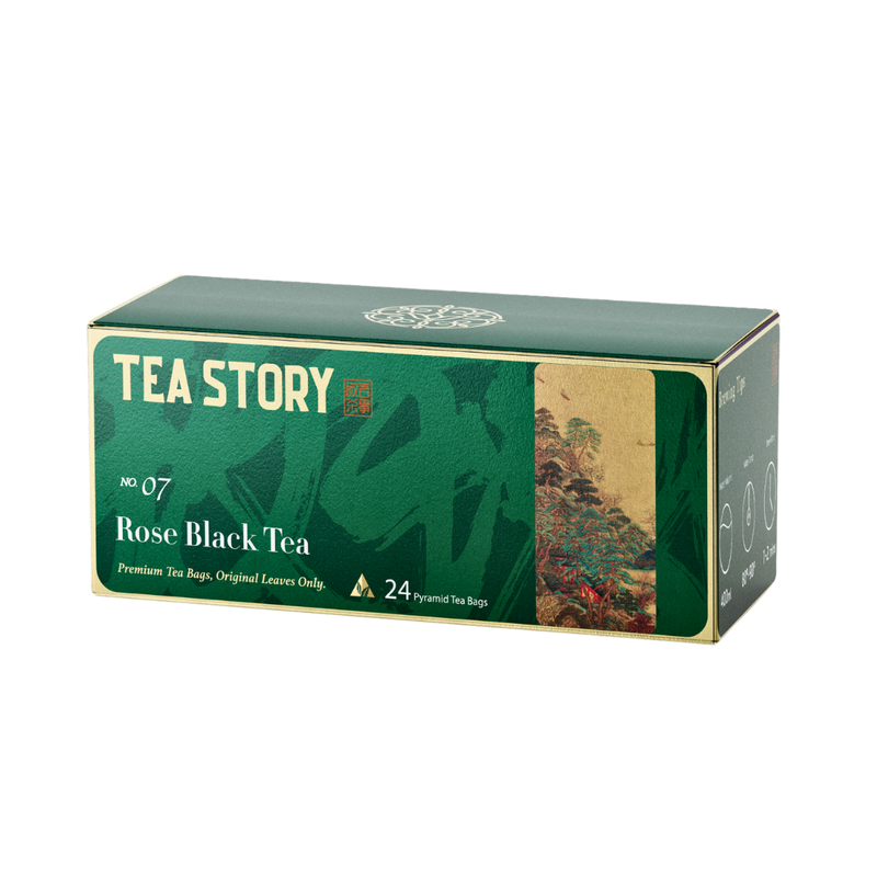 Rose Black Tea [Evening Relax] ECOCERT Organic Loose Leaf, Floral Aroma 24 Tea Bags ×