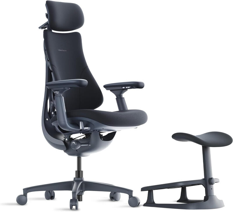 Omni Ergonomic Dual-Layer Footrest Midnight Black 1pcs