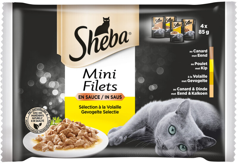 Sheba Mini Filets de Volaille en Sauce 4x85 g