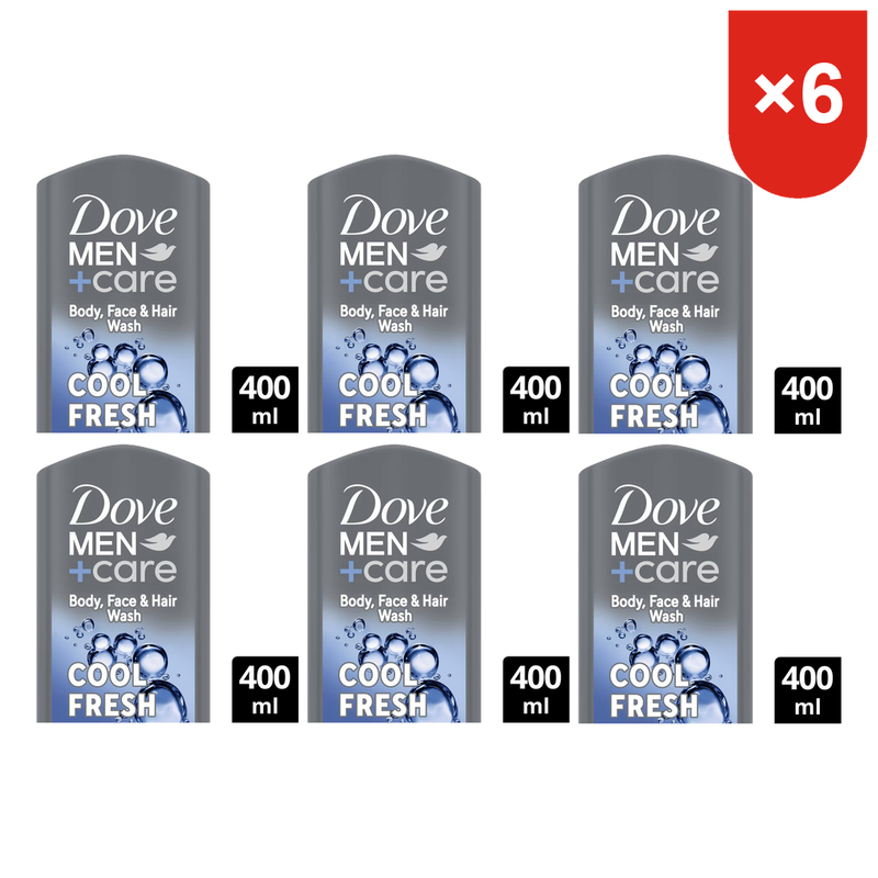 Dove Men+Care Gel douche Cool Fresh 400 ml (Lot de 6)