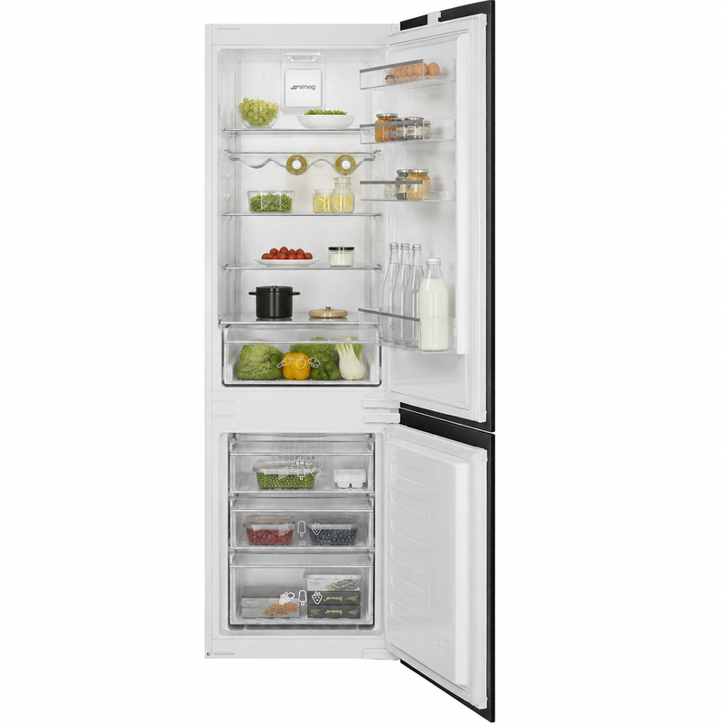 SMEG C3170NE universele inbouwkoel-vriescombinatie - 262 liter totale capaciteit - NoFrost-vriezer - invertercompressor - energieklasse E