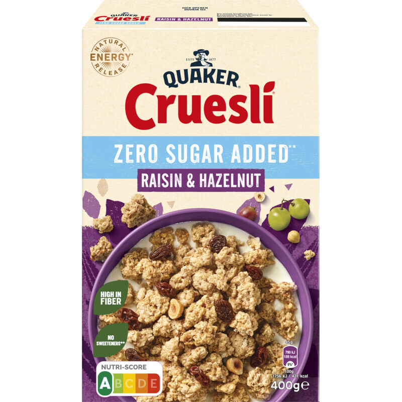 Quaker Zs Cruesli Rozijn&Hazelnoot - 400 g