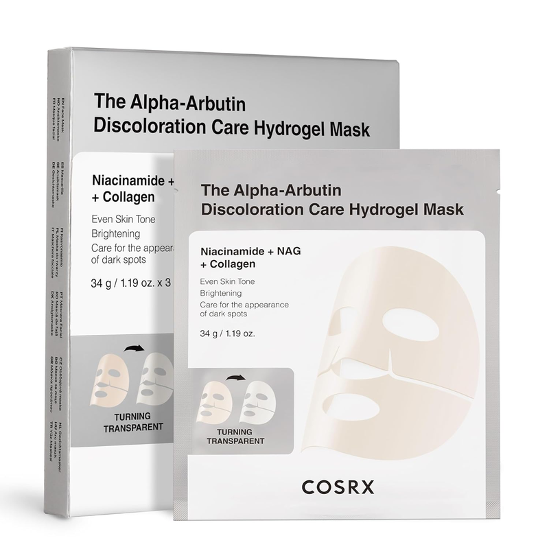 Cosrx Arbutin Pigment Care Water Gel Mask 3 stuks, 34 g x 3
