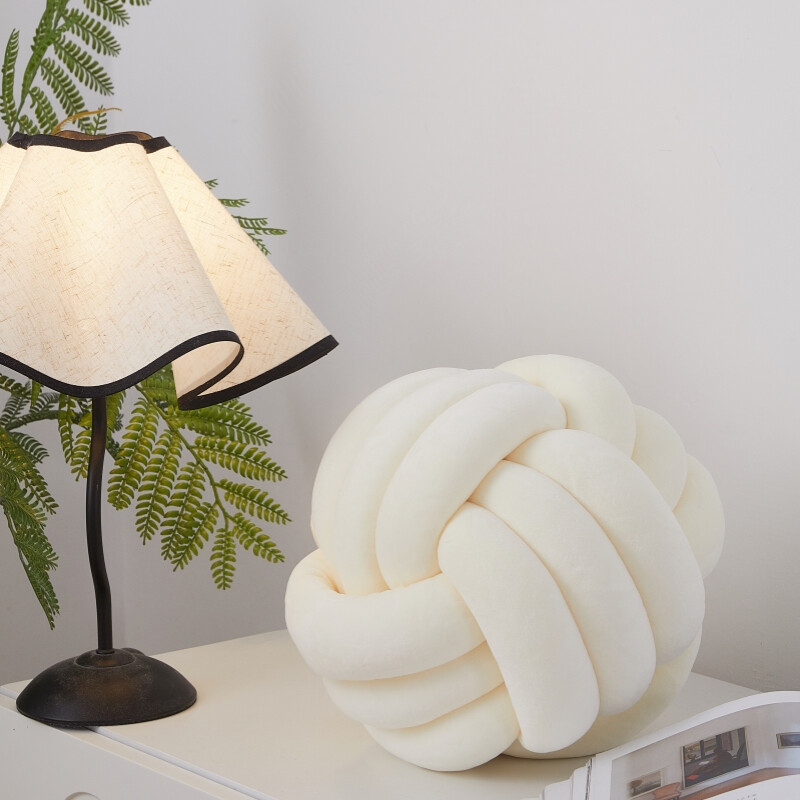 , Polyester/Spandex Knot CushionBall, 28cm, ivory, 1pack