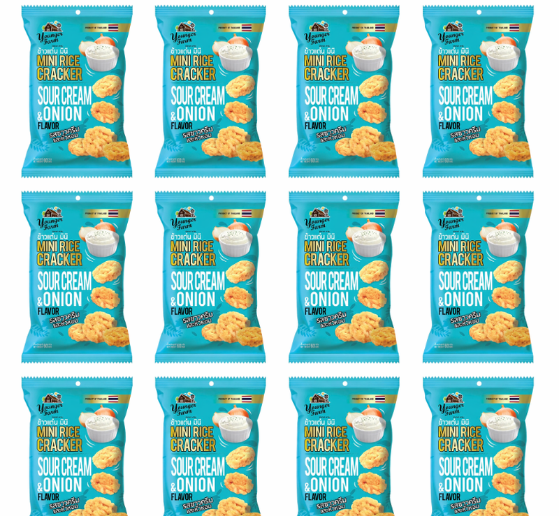 Younger Farm Sour Cream and Onion 60g x 12