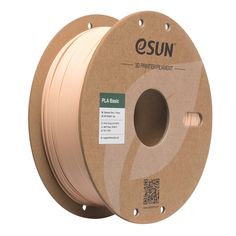 eSUN PLA-Basic 3D-printfilament 1,75 mm - Beige 1 kg, Hoge snelheid & hoge kosteneffectiviteit geüpgraded PLA 3D-filament voor de meeste printers snelle levering