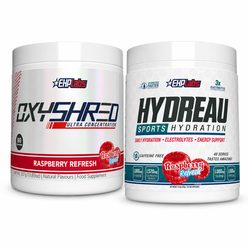 EHP Labs OxyShred Raspberry Refresh + Hydreau Raspberry Refresh Hydration Bundle