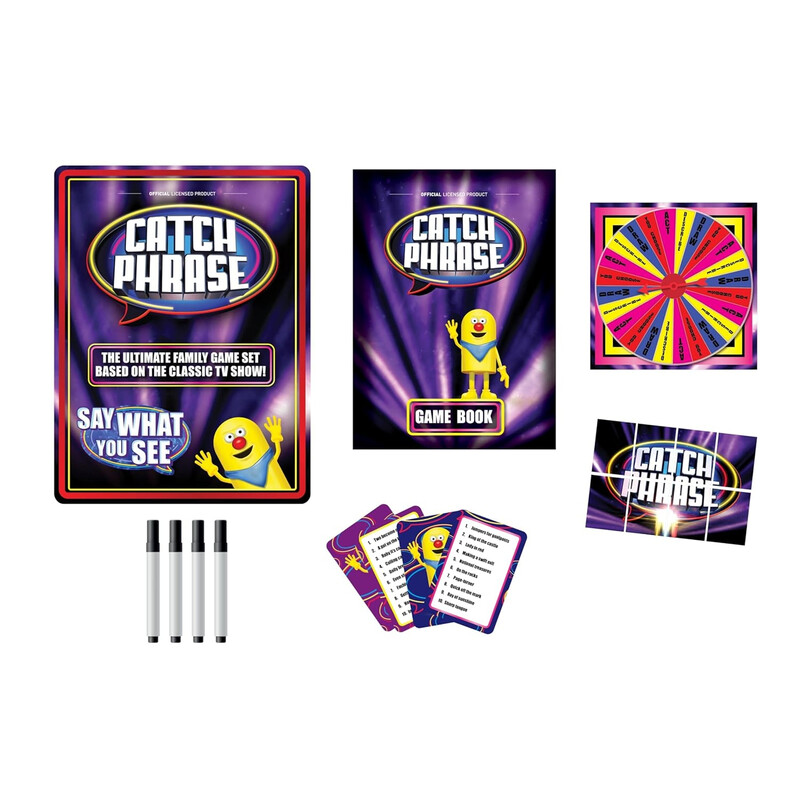 Catchphrase: The Ultimate Electronic TV-Based Family Board Game in a Tin for Adults & Kids Game Night Fun