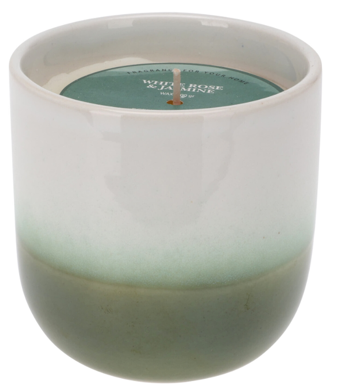 Bougie parfumée en pot de céramique - 9 cm