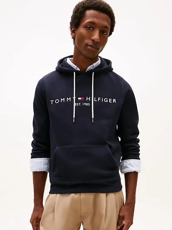 Tommy Hilfiger Core Tommy logo hoody heren L Sky Captain