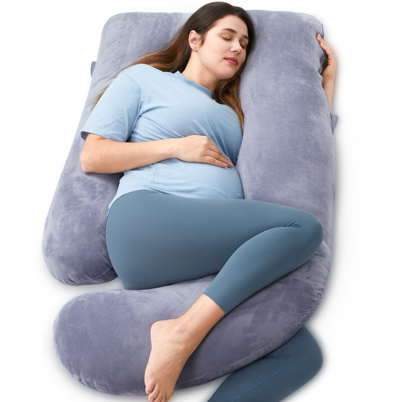 Crystal Velvet U-Shaped Double-Sided Pregnancy Pillow - Momcozy Crystal Velvet U-Sha