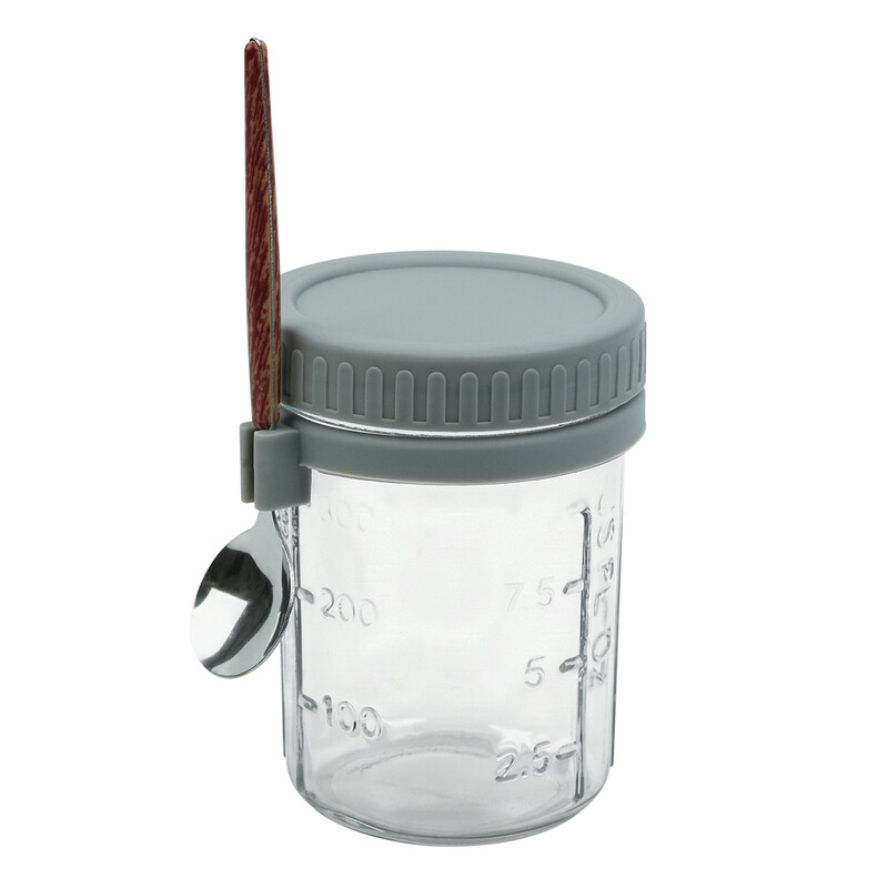 400ml Oatmeal To-Go Cup with Lid & Spoon, Portable Breakfast Container for On-the-Go Meals