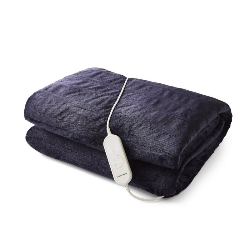 EverCosy Small Fleece Electric Heated Throw – Navy, 610002