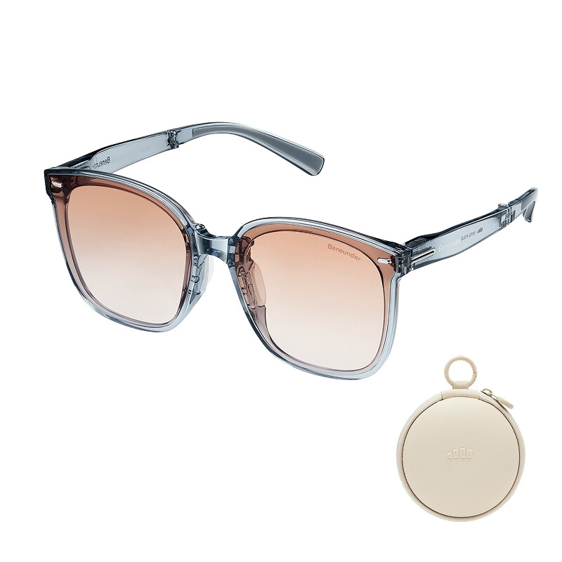 FD421, Oversized Foldable Sunglasses, UV400 & Anti-Glare Lenses, Lightweight Blush Fr