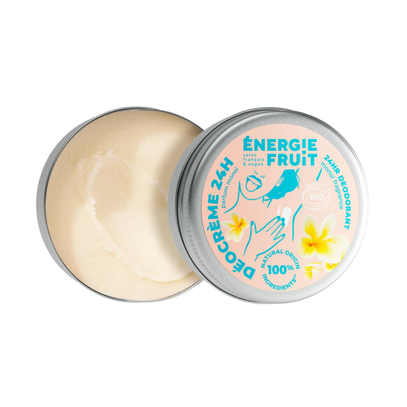 Énergie fruit 48h deocreme bio parfum monoï