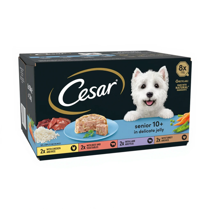 Senior Wet Dog Food Trays Meat in Delicate Jelly 8 x 150g