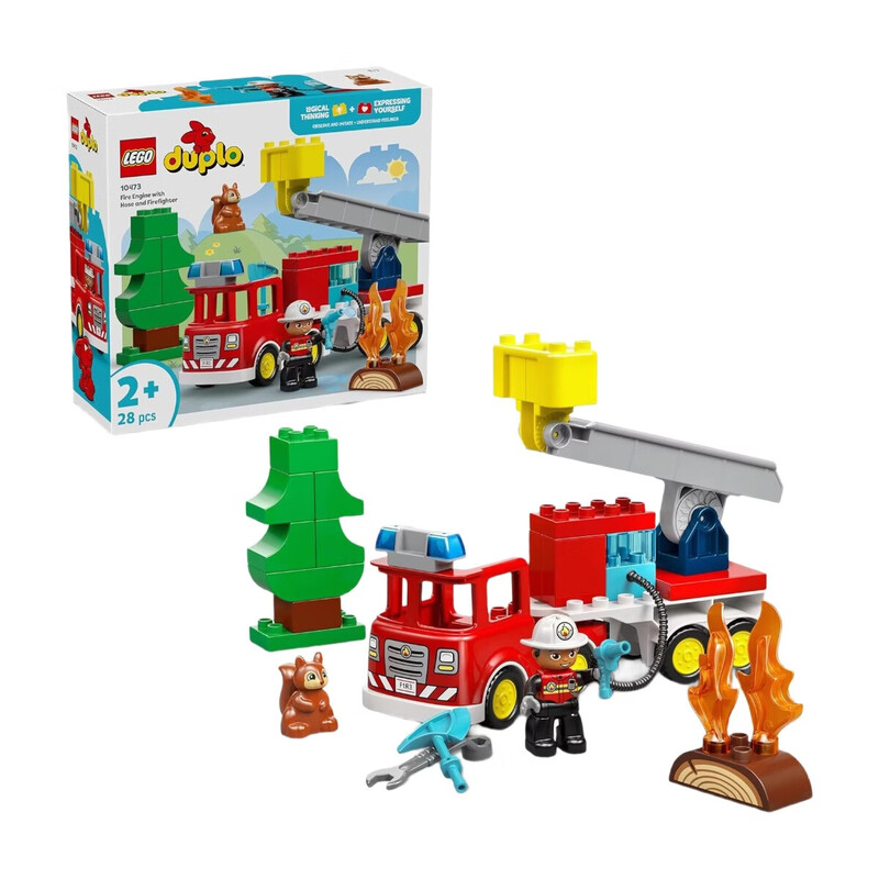 DUPLO 10473 Fire Truck with Hose and Firefighter