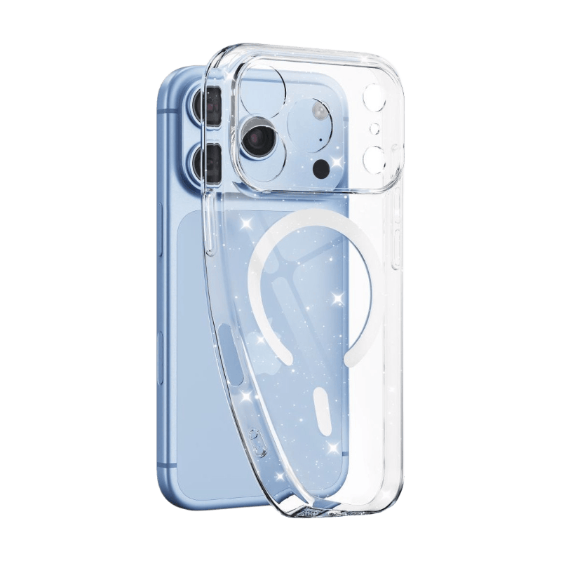 Tech-Protect FlexAir MagSafe iPhone 17 Pro / 18 Pro Hoesje - Transparant Glitter