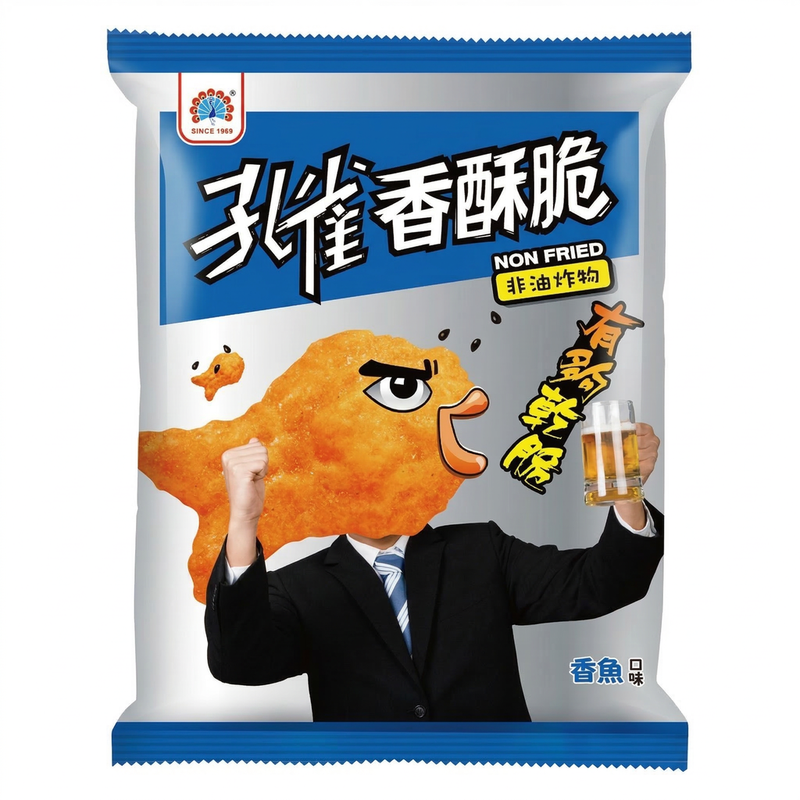 Kuai Kuai Peacock Cracker Fish 60G