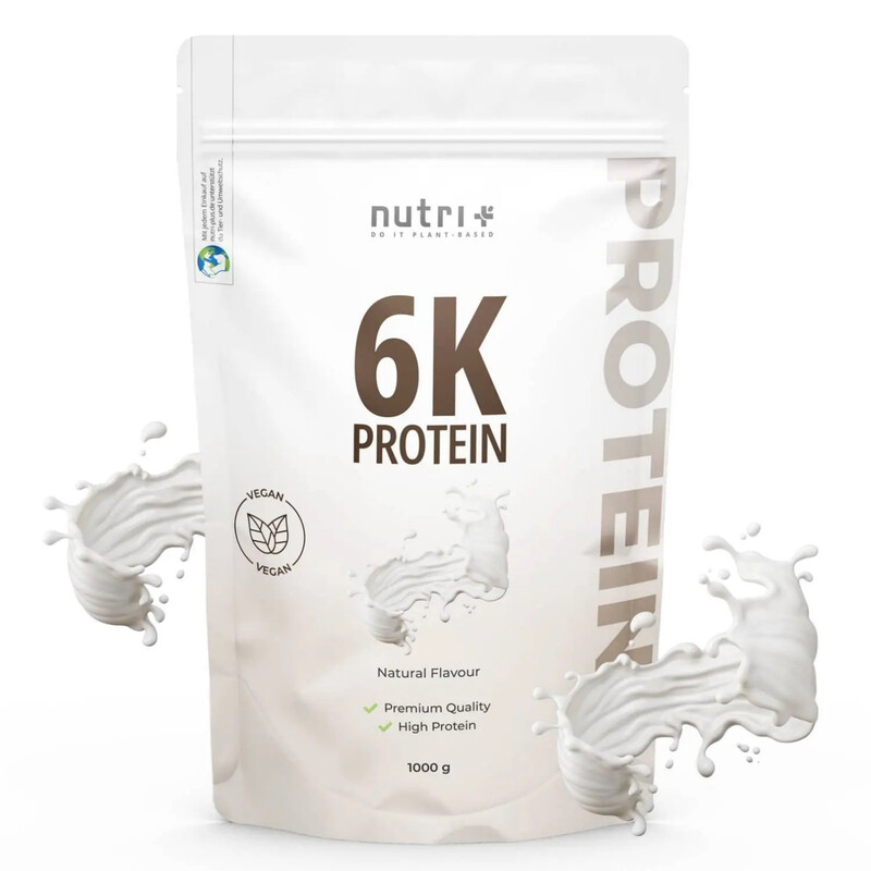 Nutri+ 6K Proteinpulver Vegan 1 kg Natur