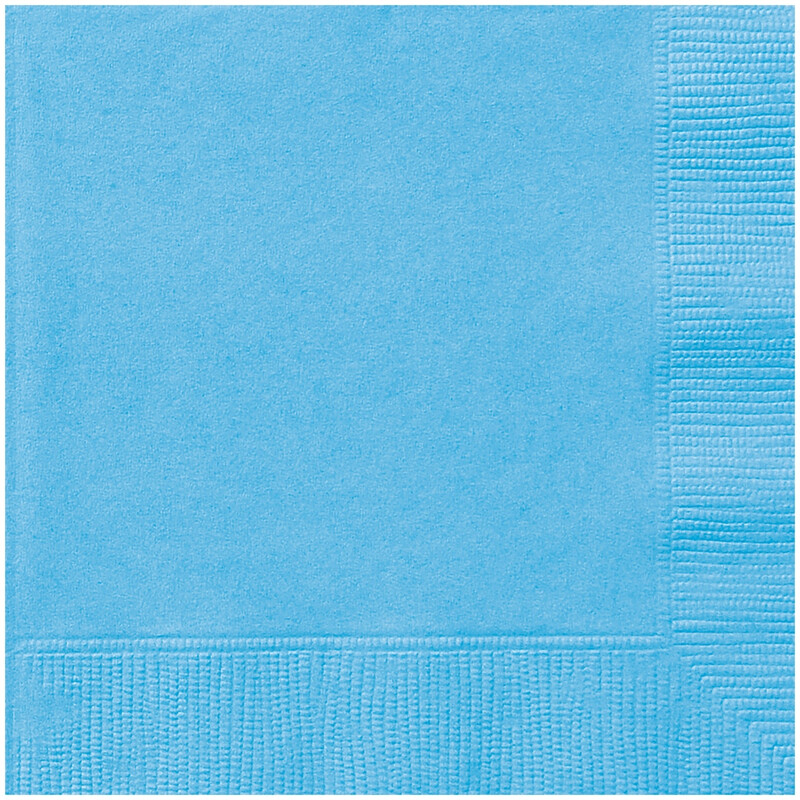 Unique Lunch Napkins, Powder Blue, 20 pack