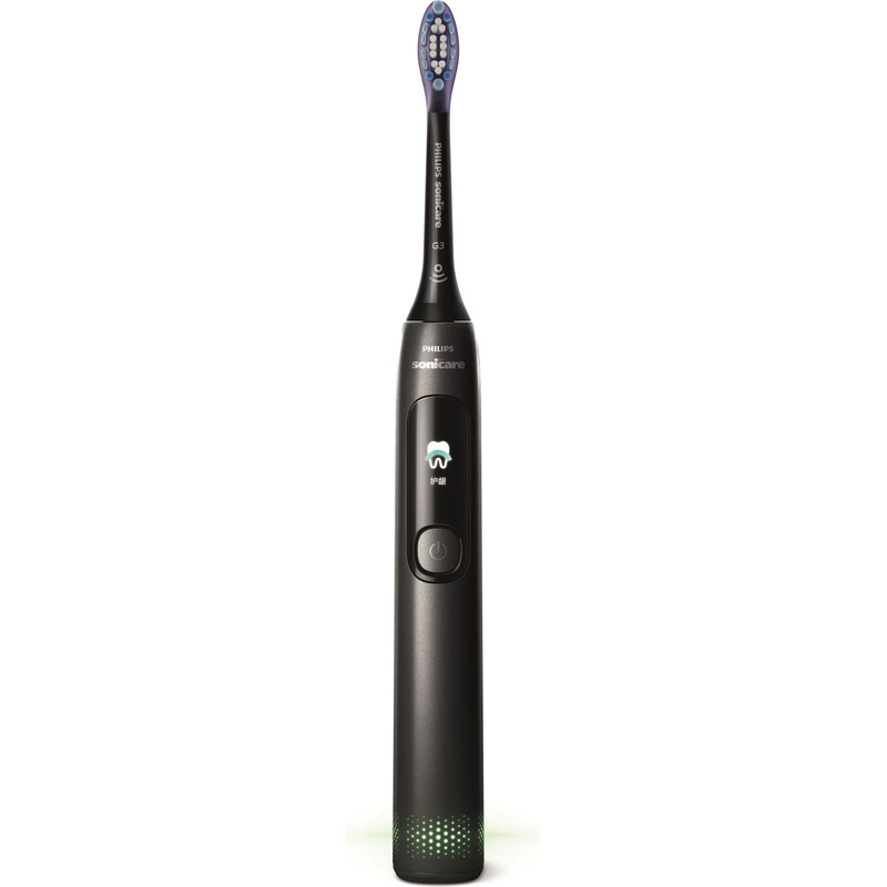 Philips Sonicare HX3792/11 Advanced Clean Elektrische Schallzahnbürste, 5 Reinigungsmodi, Andrucksensor, Intelligentes Display, 14-Tage-Akku, USB-Ladestation, Schwarz