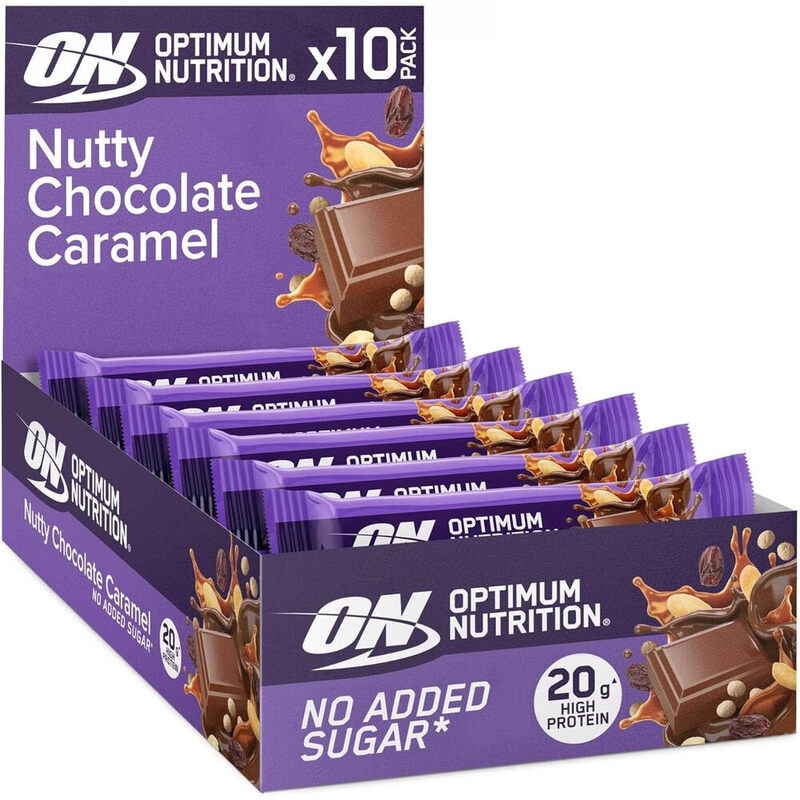 Optimum Nutrition Proteinriegel - 10 X 70 G - Nussige Schokolade Karamell